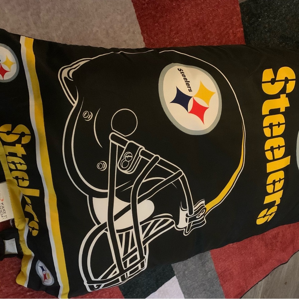 NFL Steelers Black and Yellow Pillow